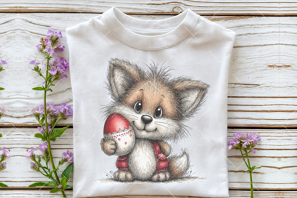 Whimsical Easter Fox Clipart, an Illustration by OK Design (Photo 4 of 6)