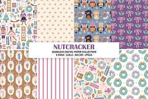 Nutcracker Seamless Pattern Bundle