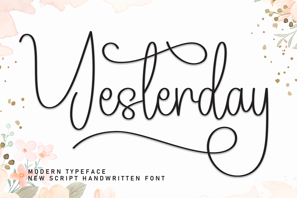 Yesterday | Script Font, a Handwritten Font by Scratchones (Photo 1 of 9)