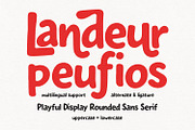 Landeur Peufios Playful Rounded Sans, a Sans Serif Font by Maulana Creative (Thumbnail 1 of 7)