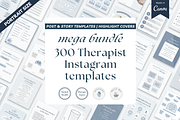 Therapist Instagram templates Canva, a Social Media Template by Cate Creates (Thumbnail 4 of 9)