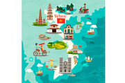 Vietnam map and Vietnam set art, an Object Graphic by Rimma (Thumbnail 4 of 4)