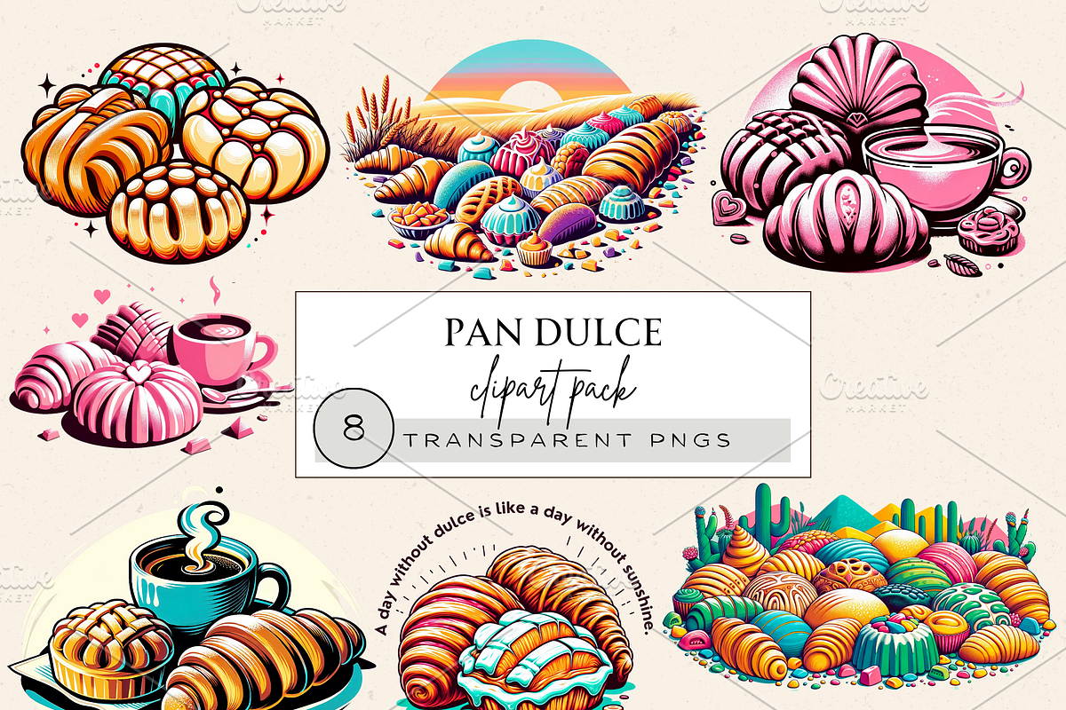 PAN DULCE CLIPART PACK, an Object Graphic by Daring Digies (Photo 1 of 7)