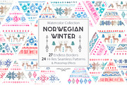 Norwegian Winter - Seamless Patterns, a Pattern Graphic by Lumitar (Thumbnail 1 of 5)