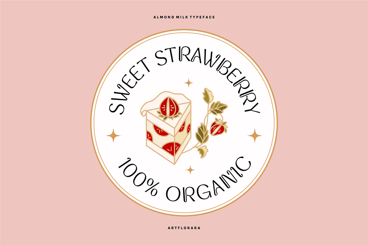 ALMOND MILK - Cute Display Font, a Sans Serif Font by Artflorara (Photo 5 of 15)