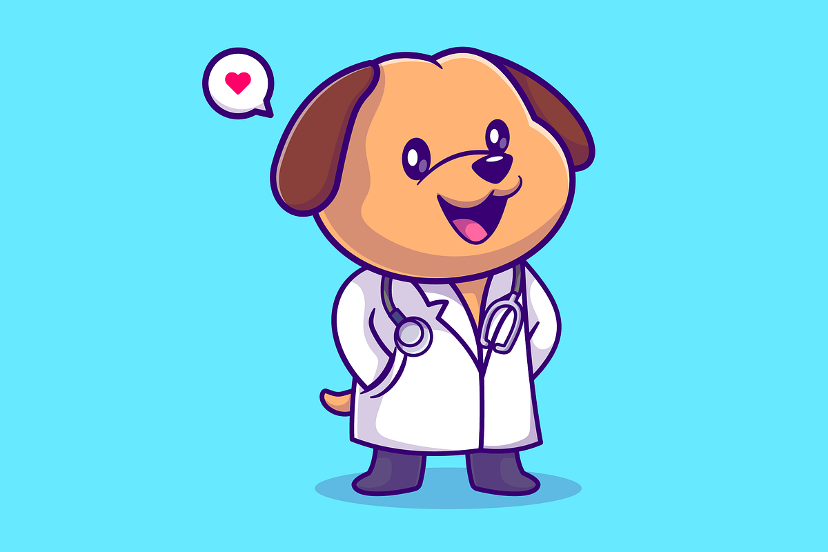 Cute Dog Doctor With Stethoscope, an Animal Illustration by Catalyst Labs (Photo 1 of 3)