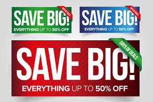 Save Big - Sale banner set