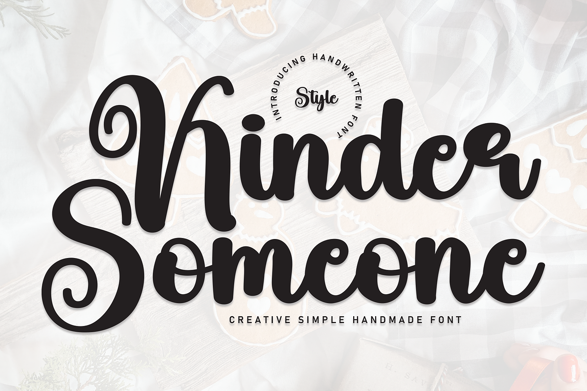 Kinder Someone | Script Font, a Handwritten Font by Scratchones (Photo 1 of 8)