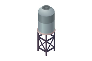 Elevated reservoir with steel, an Illustration by the8monkey