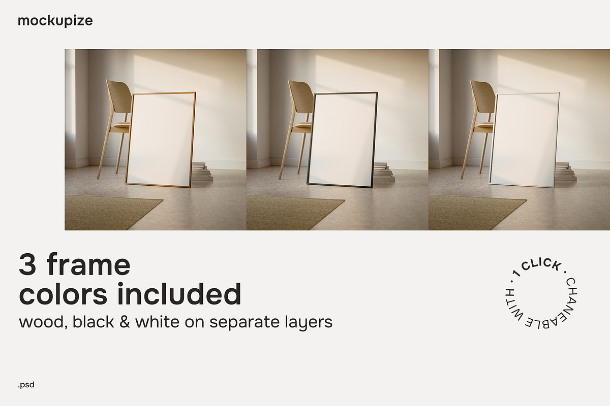 5x7 Floor Leaning Frame Mockup, a Household Mockup by mockupize (Photo 2 of 7)