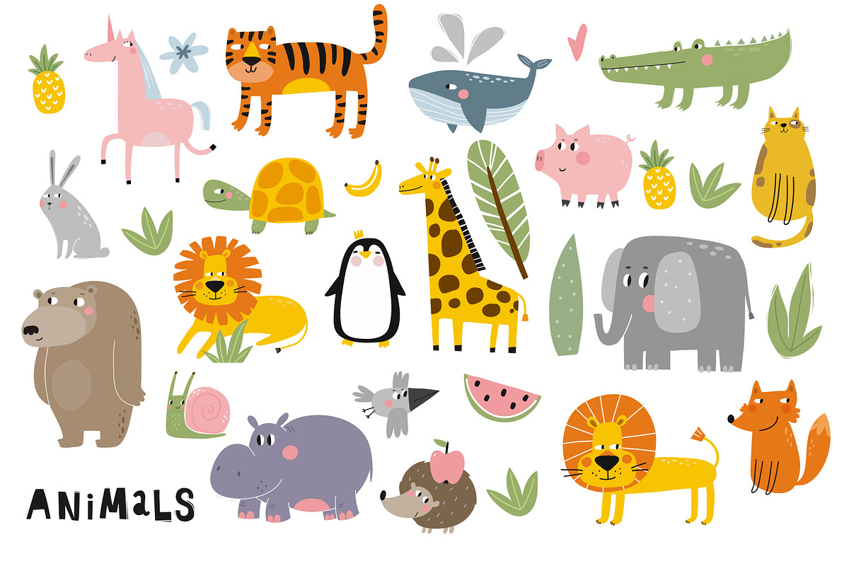 Cute cut animals, alphabet, poster, an Animal Illustration by Barkova Nadya (Photo 2 of 8)