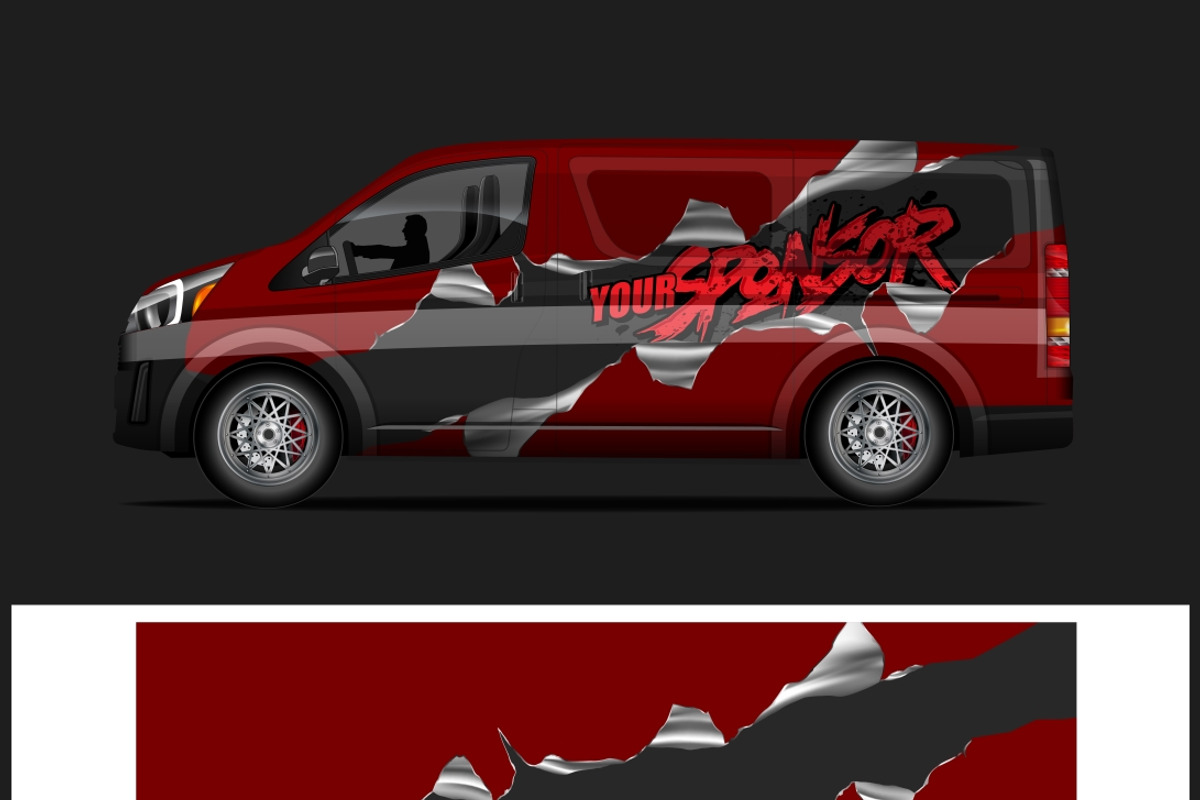 Custom Car Wrap Pattern wrap design, a Transportation Illustration by ...