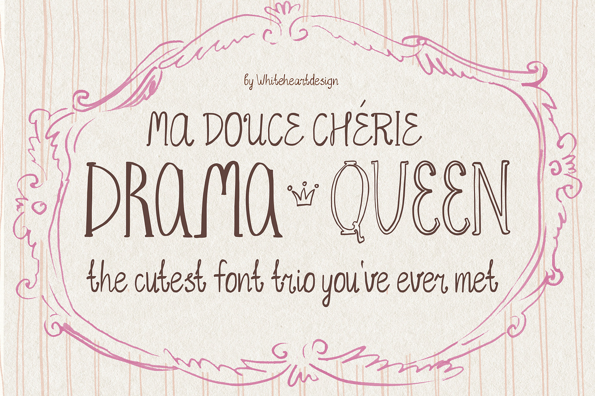 Hand Written Font Trio Serif Script, a Handwritten Font by whiteheartdesign (Photo 1 of 17)