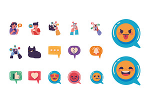 Social Media Addiction Set, a Templates & Theme by studiogstock