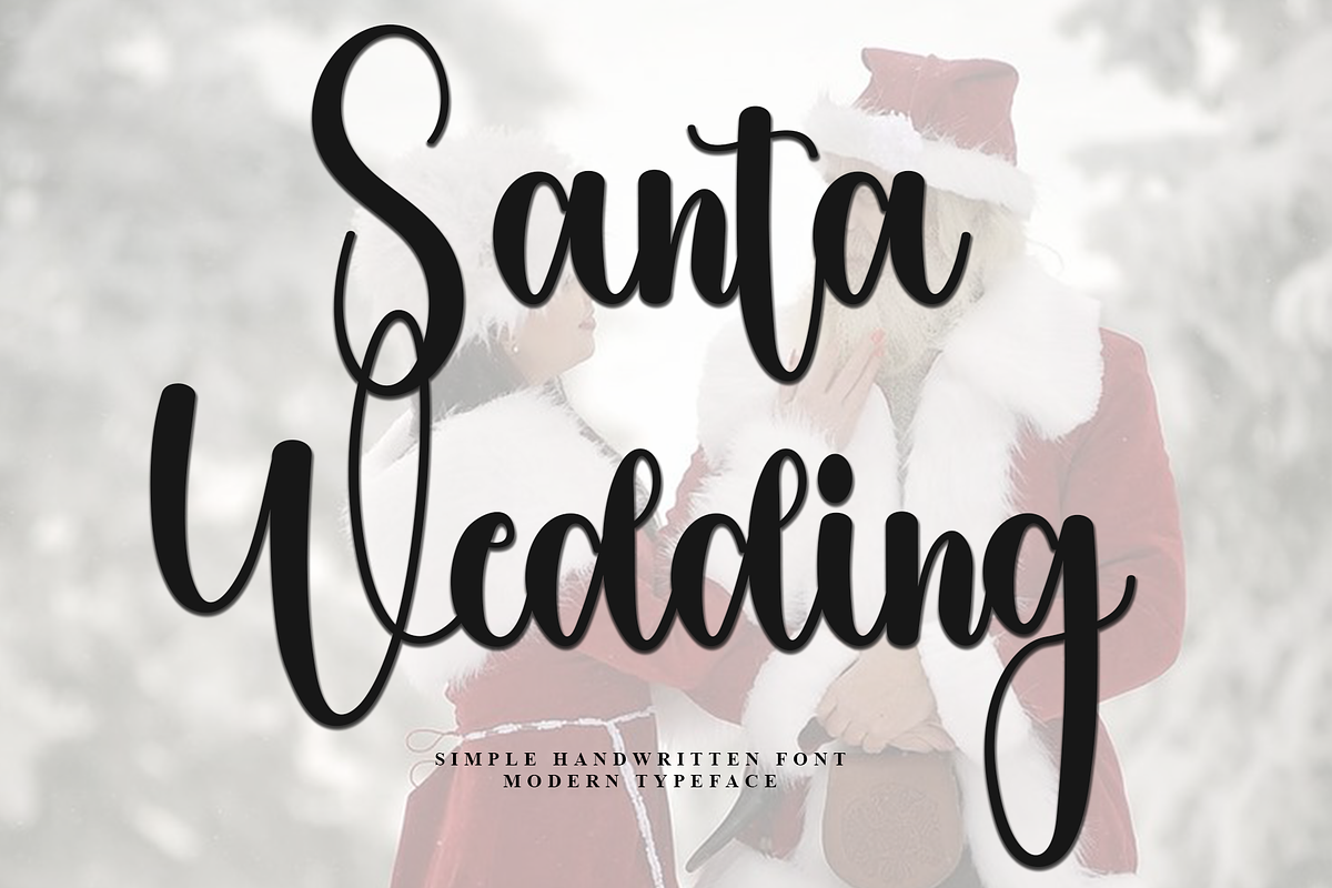 Santa Wedding, a Handwritten Font by InermediaSTUDIO (Photo 1 of 9)