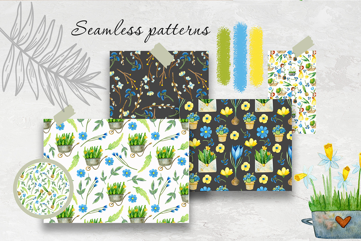 Watercolor Spring Set, a Decorative Illustration by annasokol_ (Photo 4 of 8)