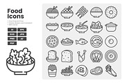 Foods Icon Pack, an Outline Icon by erifqizeicon (Thumbnail 1 of 3)