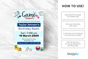 Game Night Birthday Invitation Canva, an Invitation Template by Snapybiz (Thumbnail 4 of 6)
