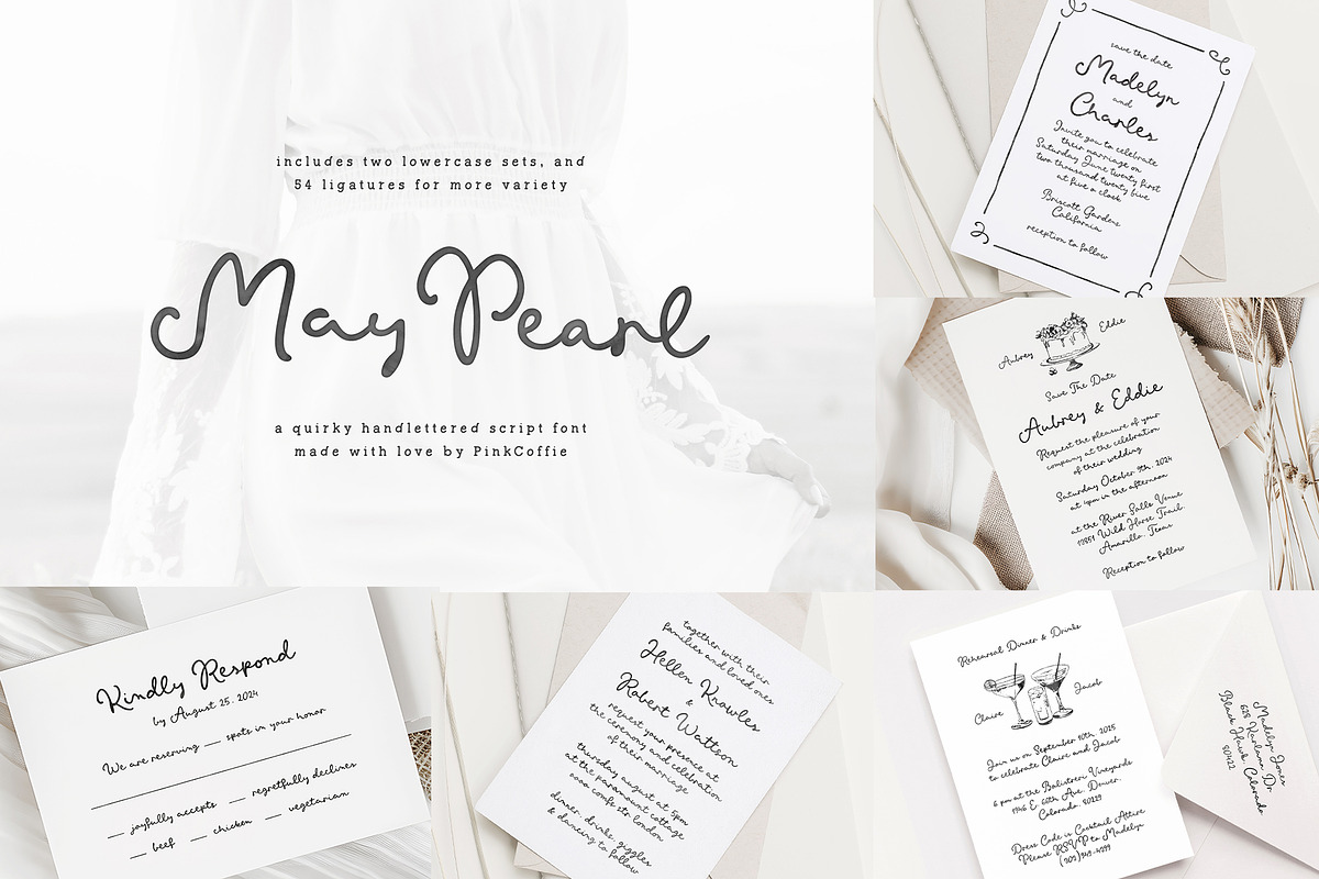11 Whimsical Handwritten Font Bundle, a Script Font by Pink Coffie (Photo 9 of 58)