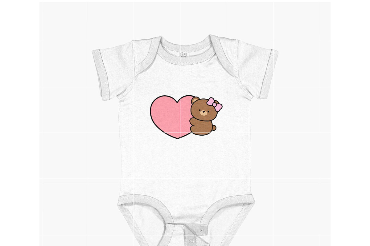 Cute Bear with Heart SVG, an Illustration by TheHitShop (Photo 4 of 10)
