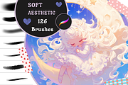 Procreate Soft Aesthetic Brushes, a Brush Add-On by nikiartcorner (Thumbnail 1 of 8)
