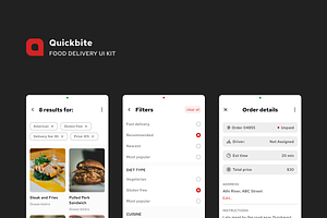 Quickbite : Food Delivery UI Kit