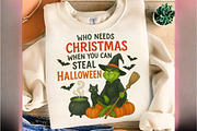 Merry Christmas Green Monster Png, an Illustration by DreamArtGraphic (Thumbnail 1 of 5)