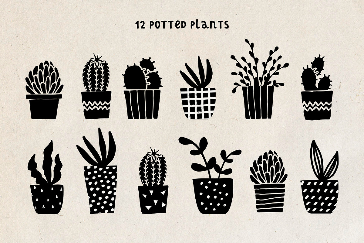 Potted Plants | Patterns & Extras, an Illustration by Studio Fevrier (Photo 4 of 10)
