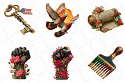 Watercolor Juneteenth Clipart, an Illustration by DreamPrint404 (Thumbnail 4 of 5)