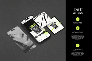 Bold Neon Social Media Templates