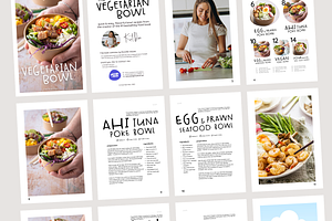 BUNDLE 4 Canva Cookbooks Templates