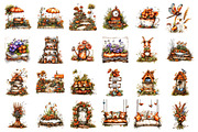 Vintage Spring Watercolor Clipart, an Illustration by designcity5 (Thumbnail 2 of 5)
