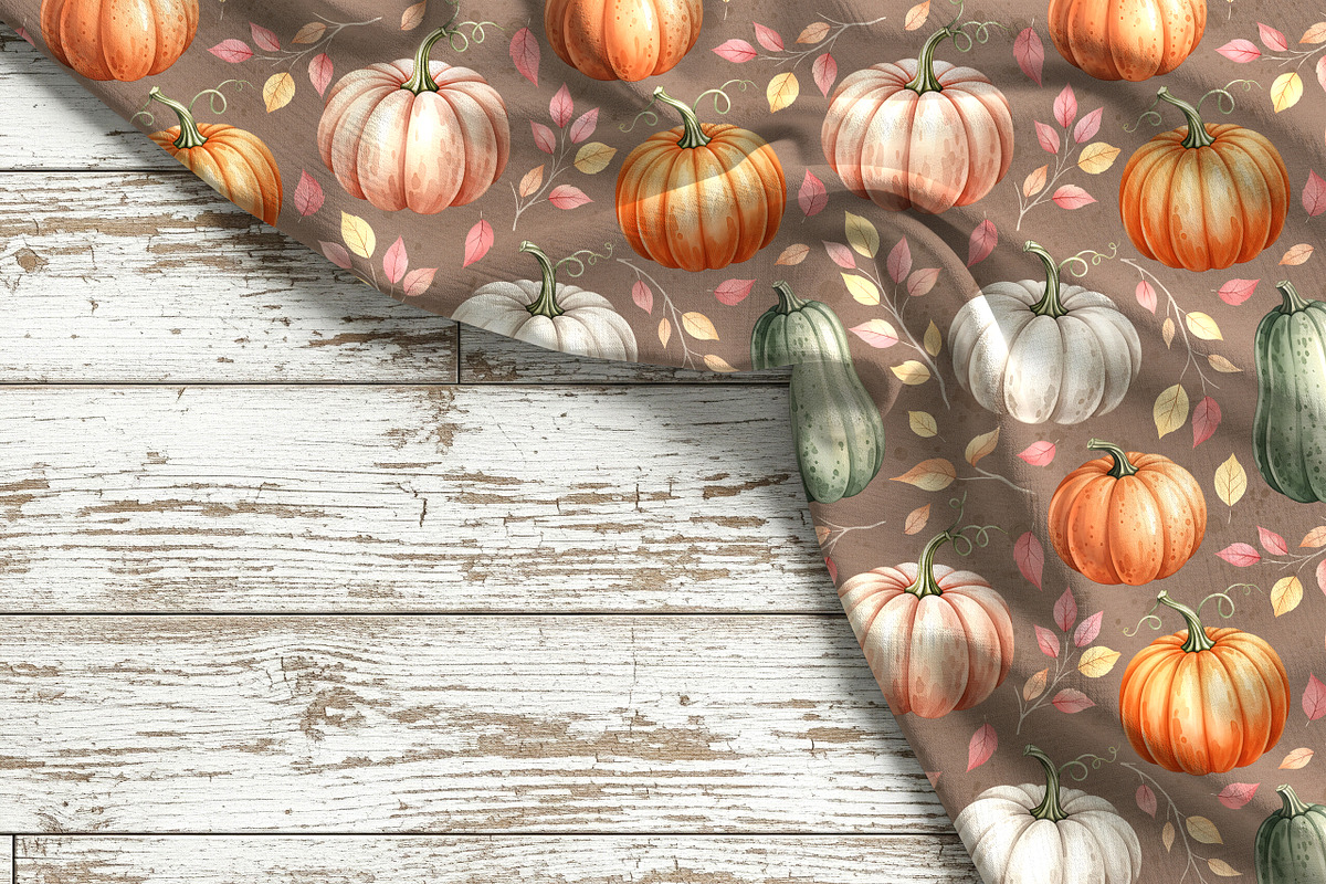 Autumn Pumpkins Seamless Pattern, a Pattern Graphic by Kreeya Art Shop (Photo 12 of 12)