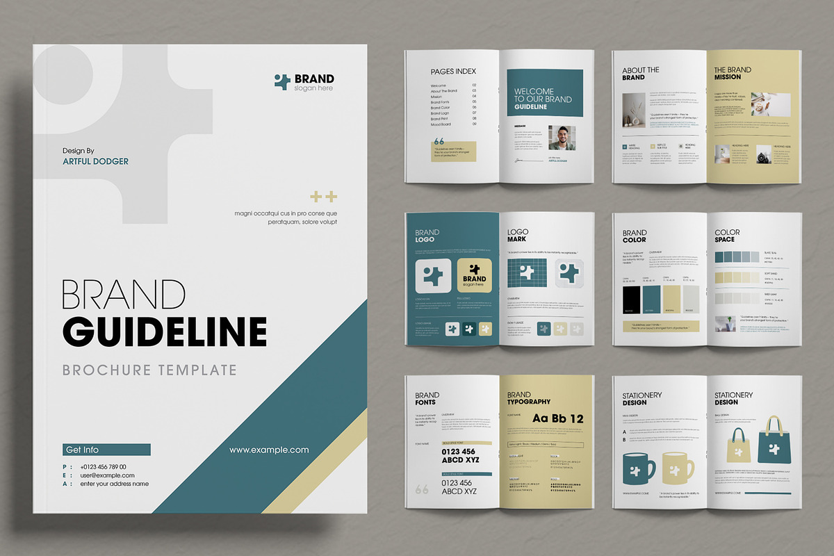 Minimalist Brand Guideline Template, a Brochure Template by ContestDesign (Photo 1 of 3)