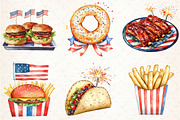 Fast Food for 4th of July Clipart, an Illustration by Libby Wishes (Thumbnail 6 of 6)