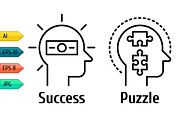 Pictogram icons set of human brain., an Outline Icon by julia_musdotter (Thumbnail 3 of 10)
