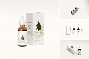 Dropper Bottle and Box Mockup, a Packaging Mockup by Pikachudesign