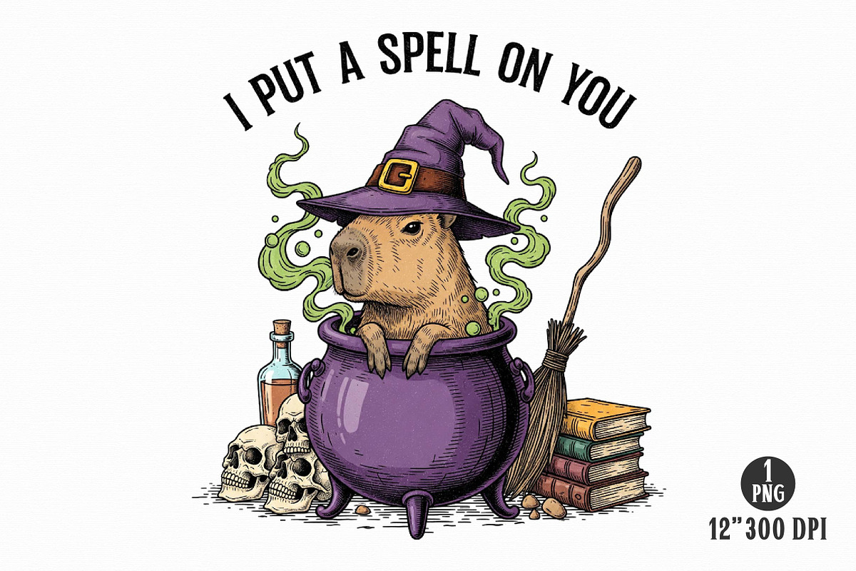Halloween Capybara Sublimation PNG, an Illustration by Dream Creation (Photo 3 of 17)
