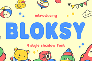 Bloksy 4 Style Shadow Font, a Font by PutraCetol Studio (Thumbnail 1 of 8)