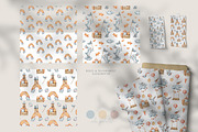 Watercolor CUTE BUNNIES patterns, a Pattern Graphic by Tiana Geo (Thumbnail 5 of 7)