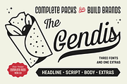 Gendis - Font Packs, a Script Font by A.Budianto (Thumbnail 1 of 10)