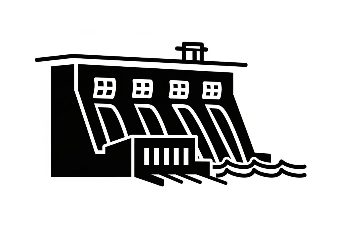 Hydroelectric Dam Power Silhouette, an Illustration by musafir_fashion (Photo 12 of 16)