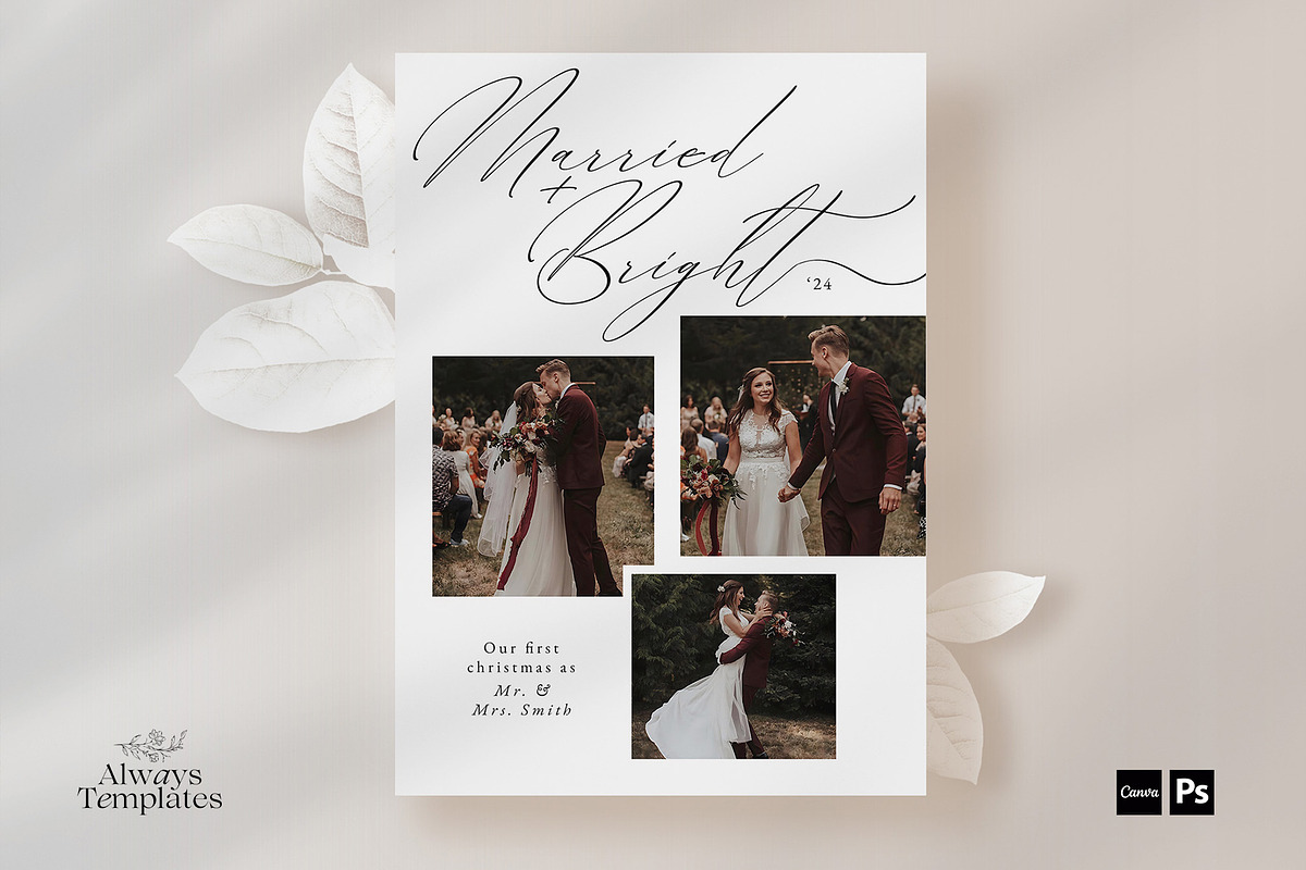 Christmas Card Template CC213, a Card Template by Always Templates (Photo 2 of 3)