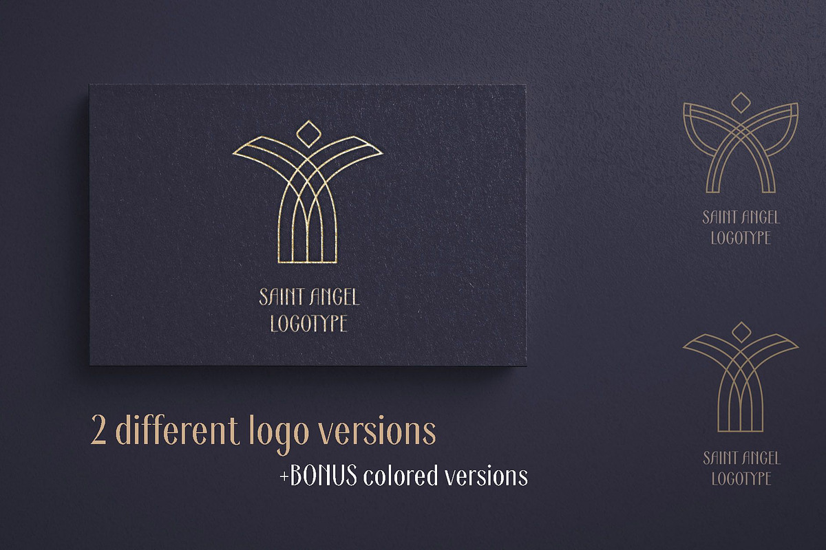 Linear & classy Angel logo, a Branding & Logo Template by Alexandra De Angelis (Photo 2 of 13)
