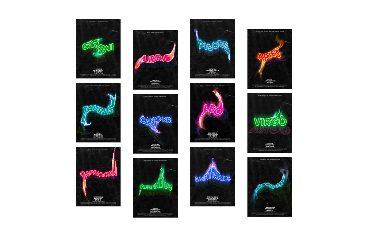 Zodiac Poster Collection, a Poster Template by Factoryluv Shop (Photo 9 of 9)