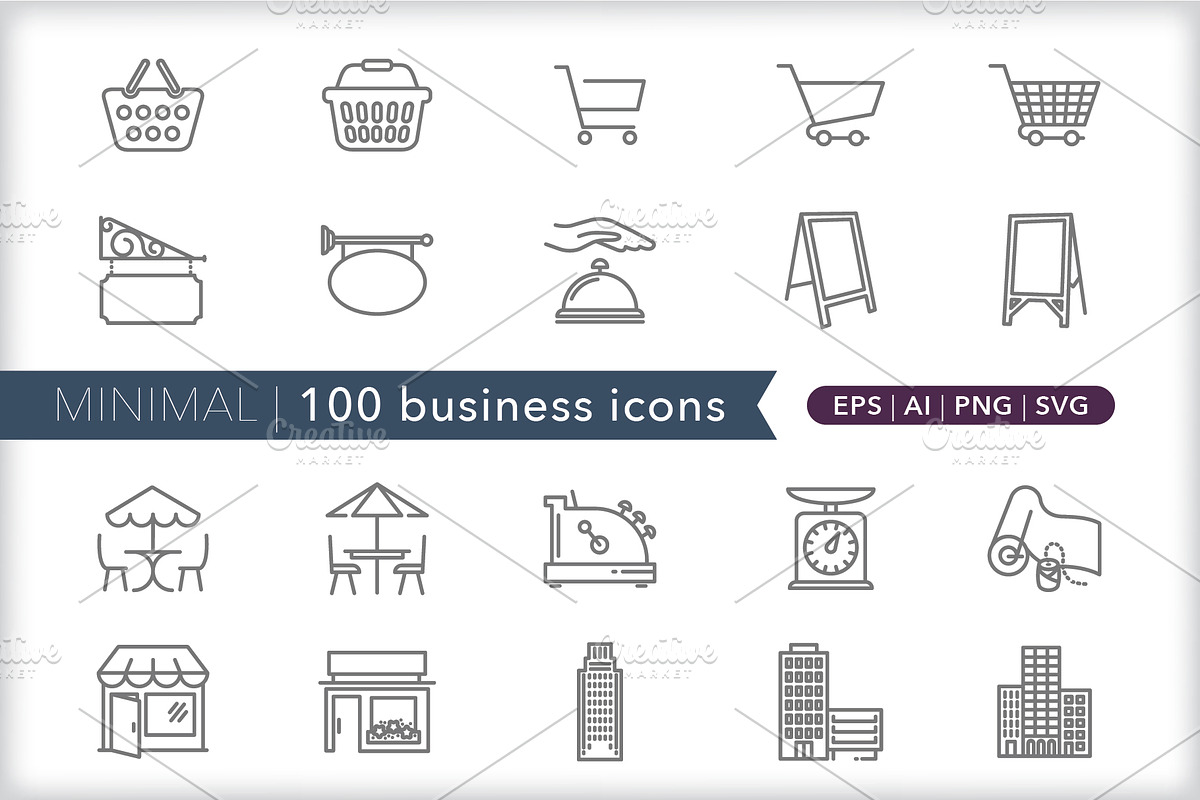Minimal 100 business icons, an Outline Icon by Picture Window (Photo 6 of 10)