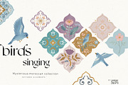 Birds singing. Moroccan collection, a Pattern Graphic by annartdreams (Thumbnail 1 of 8)