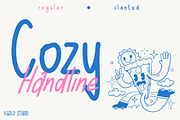 Cozy Hanline - handwritten font, a Handwritten Font by Badsign Type (Thumbnail 1 of 8)