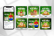 Vegetable Instagram Post Template, a Social Media Template by Abdul Studio (Thumbnail 2 of 4)