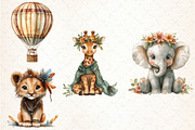 Funny African Animals Clipart Set, an Illustration by Libby Wishes (Thumbnail 6 of 6)